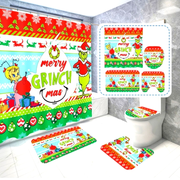 Grinch bathroom set 4 pc - Picture 4 of 7